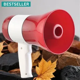 syara Handheld (Megaphone with Recorder) (Bhopu Talk Record Play) & Siren MusicUY375 Handheld (Megaphone) (Bhopu) Horn with USB & SD Card Port for AnnouncingUY375 Outdoor, Indoor PA System image 1