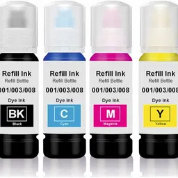 HV Cartridges 003 Refill Ink Compatible for L3110,L3150,L3250,L3252,L3115,L3116 Printer 3PC Black + Tri Color Combo Pack Ink Bottle-picture-23