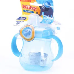 nuby Grip N' Sip Trainer Spout Cup for your Child (Blue) with 300ml image 3