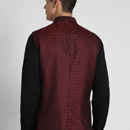 peter england Self Design Men Waistcoat image 5