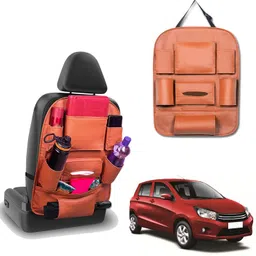 peeps store Peepsstore pack of 1 Tan,Orange colour car organizer bags for Celerio Lxi Car Multi Pocket-picture-26