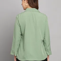 funday fashion Women Regular Fit Solid Casual Shirt image 2