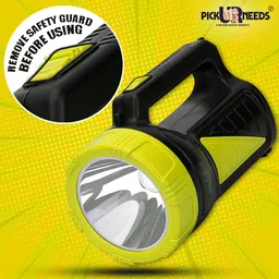 make ur wish Superior Quality 50 Watt Rechargeable Long Range Search Torch Light with 2 Side Emergency Tube Light 6 hrs Torch Emergency Light image 5