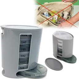 ivar NA 7 Portable Pill Box with 4 Compartments Organize Medicine Storage Box Pill Box Pill Box image 3