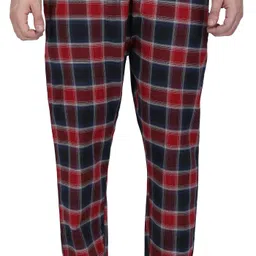 semantic Men 100% Cotton Checkered Regular Pyjama Men Pyjama-picture-21