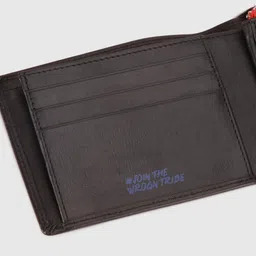 wrogn Men Black Genuine Leather Wallet - Regular Size image 5