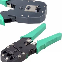 Divinext 55pc Combo Crimping Stripping Tool Kit with 3 in 1 Rj45 Rj11 Crimping Tool 4P 6P 8P Manual Crimper Modular Crimping Tool + Network Cable Cutter Wire Stripper + Networking LAN Cable Tester RJ45 / RJ11 / RJ12 / Cat5 + 6F22 9 Volt Battery + Krone Tool KD-1 Impact Punch Down Tool Push Telephone Insertion Socket Punch-Down and Punch Down Krone Tool + 50pc RJ45 Jack Connectors Modular Plugs for Cat5 Cat5e RJ45 RJ11 CCTV Camera Telephone Electric Wire Ethernet Network LAN ADSL Network Computer Maintenance Repair Tools Combo Set image 2