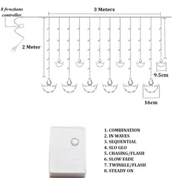 aultis 112 LEDs 3 m Yellow Flickering, Steady Diya Rice Lights image 3