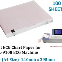 realon BPL-9108 ECG Machine Thermal Graph Paper- 210mmx295mm (100 Sheets) A4 70 gsm Thermal Paper image 3