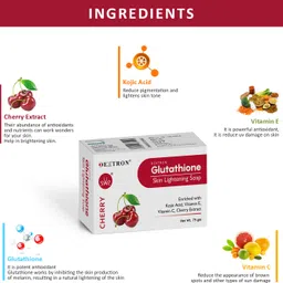 dextron SWR Glutathione Cherry Skin Soap with Kojic Vitamin C Aloe & Cherry Extract image 2