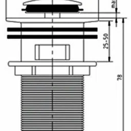 pesca Touch Pop Waste Coupling with Large Suction Holes (Stainless Steel, Silver) Sink Plug image 4