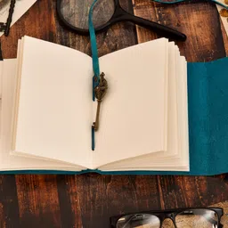 the vintage journal Premium Leather Journal With Metal Key Closure And 100% Recycled Paper A6 Diary Un-ruled 200 Pages image 3