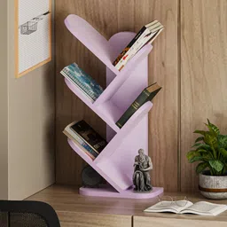 dwellit 4 Tier Book Shelf Free Standing Open Book Stand Use Home Office Space Saving Engineered Wood Open Book Shelf image 2