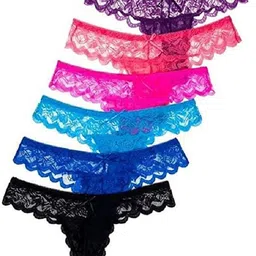 avyanga Pack of 6 Women Thong Multicolor Panty-picture-24