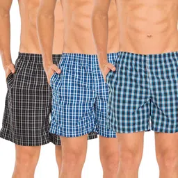 meemaya Pack of 3 Checkered Men Boxer-picture-37
