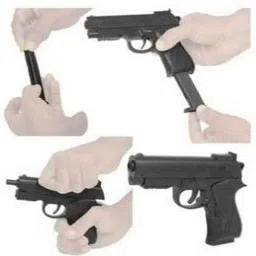 rajni New Mini Toy PUBG Pistol with 8 Round Barell and 6 mm Plastic (60pc Bullet) Guns & Darts image 3