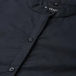 hancock Women Slim Fit Solid Mandarin Collar Formal Shirt image 2