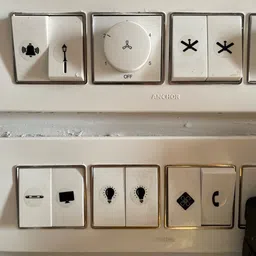 agastya enterprise 1.5 inch Transparent Switch ID Stickers for Switch Boards Reusable Sticker image 5