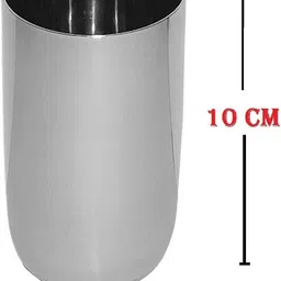 a & h enterprises (Pack of 4) Water Drinking Plain Design Stainless Steel Glasses ( 300 ML )- 4 Pcs H69 Glass Set Water/Juice Glass image 2