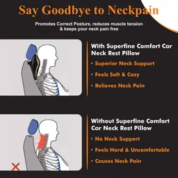 superfine comfort Black Memory Foam Car Pillow Cushion for Universal For Car image 3