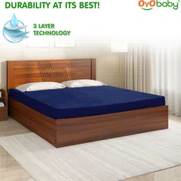 oyo baby Fitted Double Size Waterproof, Stretchable, Breathable Mattress Cover image 2
