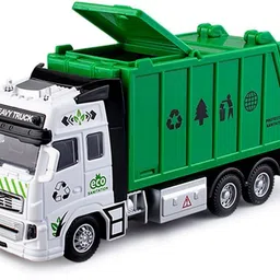 zuuluzrs Garbage Truck Toys Small Trash Truck with Lights and Sounds Friction Truck Toy image 2