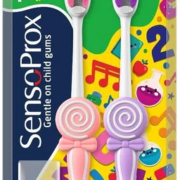 sensoprox Toddler Combo of 2 Pink & Purple Ultra Soft Toothbrush image 1