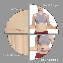 shahvero Lumbar Sacral (LS) Waist Belt for Men/Women Back Pain Relief, (BEIGE-XL) Back / Lumbar Support image 4