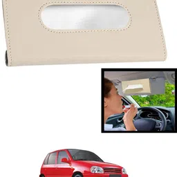 maties Universal Leatherite Rectangle Beige Tissue Box For Car/office/Home-330 Vehicle Tissue Dispenser-picture-47