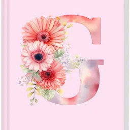 sketchfab Premium Soft Bound Notebook Diary for Girls, Women Floral Design (Initial G) A5 Diary Unruled 144 Pages-picture-13