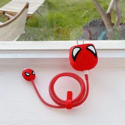 CASENED Case Cover for Apple 20W iPhone Charger | 3D Cartoon Character with Cable Protector image 3