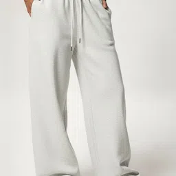 dockstreet Women Solid White Track Pants image 3