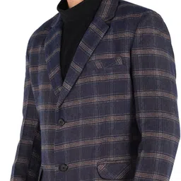 essentiele Men Checkered Single Breasted Casual, Formal, Party Blazer image 3