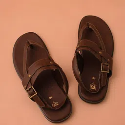 manyavar Deep Mahogany Brown Ethnic Sandals|Men's Ethnic Jutti | Sandals for Men Party Wear For Men image 4