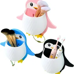 shreejee Plastic Penguin Design Wall Mounted Storage Organizer for Bathroom/Kitchen Etc x3.298 Storage Basket image 3