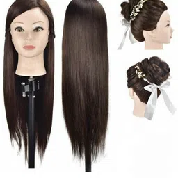 tress Saloon Use Dummy For Styling Practice, Dummy With Stand Hair Extension image 5