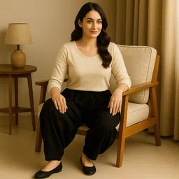 khatuja's Pure Cotton Solid Women ["Black"] Salwar-picture-12