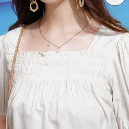 tokyo talkies Casual Regular Sleeves Solid Women White Top image 3