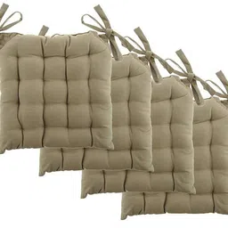angel mommy Square Chairpad Microfibre Solid Chair Pad Pack of 4-picture-12