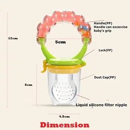 yb store Growing Joyful Fruit and Food Feeder for Kids, Soft Pacifier Soother Feeder image 4