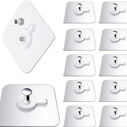 aarykart Self Adhesive Nail Hook for Hanging Photo Frame, Home and Bathroom Accessories Hook 10-picture-22