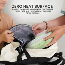 milton Cool Touch Rectangular 800 Stainless Steel Microwave Safe Container, 780 ml 1 Containers Lunch Box image 5