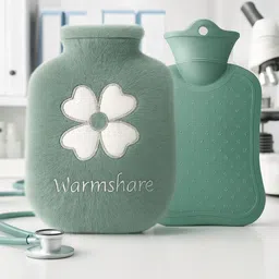 cloudtab Hot Water Bag Silicone with Soft Plush Cover for Cramps, Back Pain & Therapy Plaster & Patch-picture-28