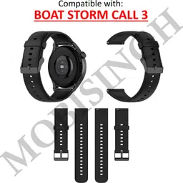 MOBISINGH MSH22CS001BK Smart Watch Band Strap Compatible with BOAT STORM CALL 3 Smart Watch Strap image 2