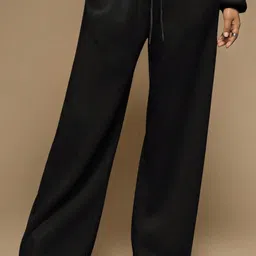 dockstreet Women Solid Black Track Pants-picture-14