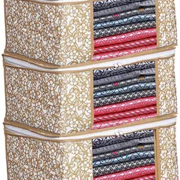 ANNORA INTERNATIONAL CHIKU FLOWER Cotton Laundry Bag-image-36