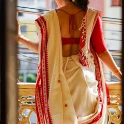 balorampal Geometric Print Handloom Pure Cotton Saree image 2