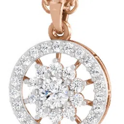 Sparkles Lab Grown Diamond for Girls & Women BIS Hallmarked & IGI Certified Without Chain 14kt Rose Gold Pendant-picture-37