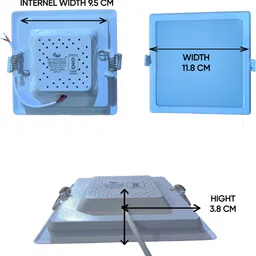 ap source 8 Watt Square LED Panel Light Size 4 Inch Pack of 2 Recessed Ceiling Lamp image 3