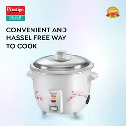 prestige Delight PRWO 1.5 (1.5L OPEN TYPE) Electric Rice Cooker with Steaming Feature image 2